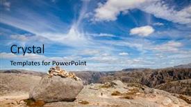  Presentation with scandinavia - Cool new PPT layouts with kjerag or kiragg plateau backdrop and a light blue colored foreground