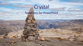  Presentation with mountain hiking - Amazing PPT theme having kjerag or kiragg plateau backdrop and a light blue colored foreground