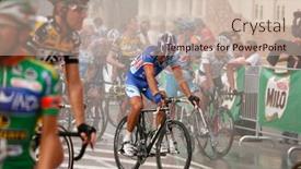  Presentation with cyclist - Presentation enhanced with kl-malaysia-15-february-cyclist background and a soft green colored foreground