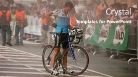  Presentation with cyclist - Amazing presentation theme having kl-malaysia-15-february-cyclist backdrop and a coral colored foreground