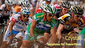  Presentation with february - Colorful presentation theme enhanced with kl-malaysia-15-february-cyclists backdrop and a tawny brown colored foreground