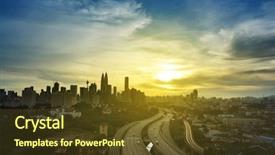  Presentation with kuala lumpur malaysia skyline - PPT layouts with kl tower - kuala lumpur city skyline view background and a  colored foreground