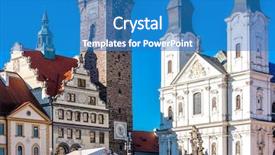  Presentation with czech republic - Presentation with klatovy czech republic background and a teal colored foreground