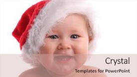 Presentation with baby christmas - Presentation theme enhanced with klaus - baby child in a christmas background and a  colored foreground