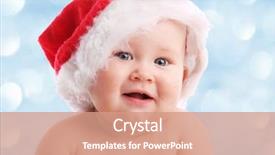  Presentation with baby christmas - Beautiful slide deck featuring klaus - baby in a christmas hat backdrop and a  colored foreground