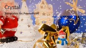  Presentation with decoration - Audience pleasing slides consisting of klaus - christmas decoration on fine reflective backdrop and a  colored foreground