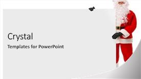  Presentation with white christmas - Audience pleasing slides consisting of klaus - full length photo of santa backdrop and a white colored foreground