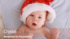  Presentation with santa - Audience pleasing presentation theme consisting of klaus - santa on the bed 2 backdrop and a  colored foreground