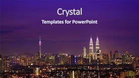  Presentation with kuala lumpur malaysia skyline - Beautiful presentation featuring klcc - capital city of malaysia kuala backdrop and a violet colored foreground
