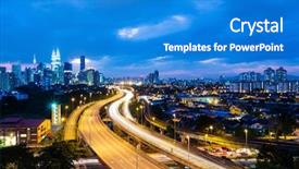  Presentation with kuala lumpur - Slide set enhanced with klcc - kuala lumpur city at night background and a cobalt blue colored foreground