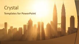  Presentation with malaysia - Cool new presentation with klcc - kuala lumpur malaysia backdrop and a cream colored foreground