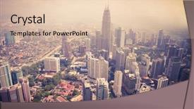  Presentation with kuala lumpur - Slide deck consisting of klcc - modern city in kuala lumpur background and a lemonade colored foreground