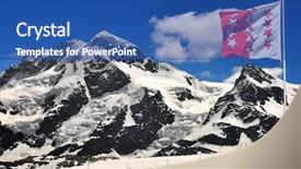  Presentation with japan beautiful landscape mountain fuji - Slide set having klein matterhorn with wallis flag background and a ocean colored foreground