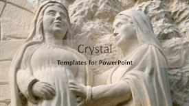  Presentation with blessed - Audience pleasing slides consisting of klenovnik-croatia-october-08-visitation backdrop and a mint green colored foreground