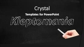  Presentation with blackboard - Colorful PPT layouts enhanced with kleptomania-written-on-a-blackboard backdrop and a black colored foreground