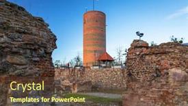  Presentation with tower - Slide deck consisting of klimek-tower-at-the-castle background and a tawny brown colored foreground