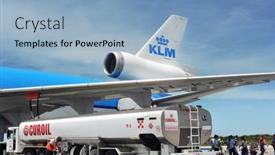  Presentation with petroleum oil - PPT theme enhanced with klm-planes-and-car-curacao background and a light blue colored foreground