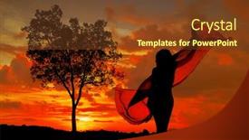  Presentation with krabi - Colorful slides enhanced with klong muang beach on sunset krabi province backdrop and a tawny brown colored foreground