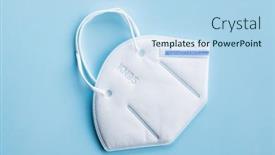  Presentation with kn95 - Slides with kn95-face-mask-ffp2-mask background and a light blue colored foreground