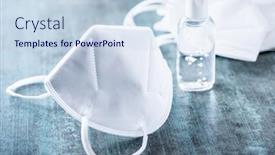  Presentation with kn95 - Colorful theme enhanced with kn95-face-mask-ffp2-mask backdrop and a sky blue colored foreground