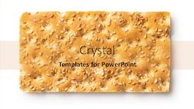  Presentation with sesame seed - Presentation theme enhanced with knackebrot-wholegrain-crispbread-with-sesame background and a yellow colored foreground