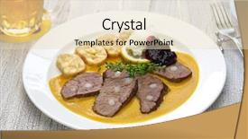  Presentation with dumpling - Cool new presentation design with knedlik bread dumpling traditional czech backdrop and a lemonade colored foreground