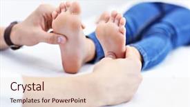  Presentation with clinic - Amazing theme having knee examination - picture showing little girl backdrop and a lemonade colored foreground