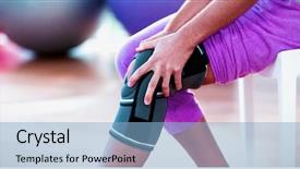  Presentation with orthopedic knee - Beautiful presentation featuring knee injury in the clinic backdrop and a light blue colored foreground