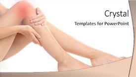  Presentation with joint - Amazing slide set having knee joint - woman holding sore leg isolated backdrop and a white colored foreground