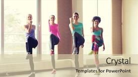  Presentation with crossfit fitness trx training exercises - Cool new theme with knee motion - fitness sport training gym backdrop and a lemonade colored foreground