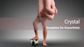  Presentation with knee - Theme featuring knee motion - male hand with a ball background and a gray colored foreground