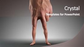  Presentation with knee - Presentation consisting of knee motion - male hand with legs background and a violet colored foreground