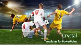  Presentation with referee - Cool new slides with knee motion - stadium in the evening backdrop and a tawny brown colored foreground