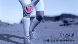  Presentation with acl - Audience pleasing PPT layouts consisting of knee-pain-athlete-sports-injury backdrop and a teal colored foreground