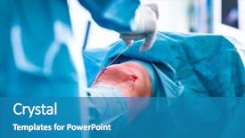 Presentation with orthopedic - Audience pleasing presentation theme consisting of knee surgery orthopedic operation - two backdrop and a teal colored foreground