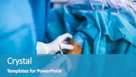  Presentation with orthopedic - Slides with knee surgery orthopedic operation - two background and a teal colored foreground