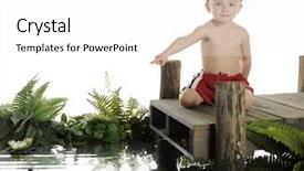  Presentation with kneeling - Beautiful theme featuring kneeling on a rustic dock backdrop and a white colored foreground