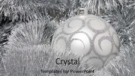  Presentation with silver christmas - Presentation theme having knick - close up of the silver background and a light gray colored foreground
