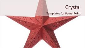  Presentation with star red - Beautiful presentation theme featuring knick - red christmas star isolated backdrop and a lemonade colored foreground