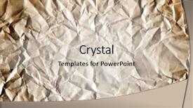  Presentation with crumpled paper various balls - Beautiful PPT theme featuring knick - vintage crumpled paper backdrop and a soft green colored foreground