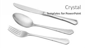 Presentation with spoon - Audience pleasing slide deck consisting of knife-and-a-fork backdrop and a  colored foreground