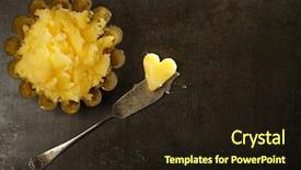  Presentation with shape heart - Beautiful slide deck featuring knife and dark metal backdrop backdrop and a wine colored foreground