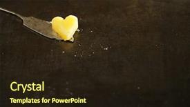  Presentation with shape heart - Amazing PPT theme having knife and dark metal backdrop backdrop and a wine colored foreground