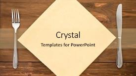  Presentation with napkin - Presentation with knife and fork at napkin background and a blonde colored foreground