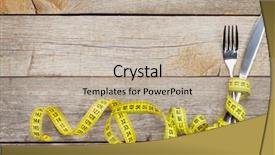  Presentation with tape measure - Cool new slide set with knife and fork diet backdrop and a mint green colored foreground