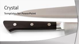  Presentation with blade - Presentation theme featuring knife blade and handle background and a white colored foreground