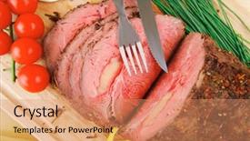  Presentation with non gmo beef - Amazing presentation having knife fark - beef barbecue served on big backdrop and a  colored foreground