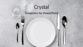  Presentation with empty of wood table top - Amazing presentation having knife fork spoon wine glasses backdrop and a light gray colored foreground