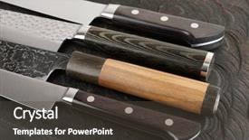  Presentation with blade - Amazing theme having knife handles and blades backdrop and a dark gray colored foreground