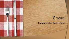  Presentation with tablecloth - Amazing presentation theme having knife on red gingham tablecloth backdrop and a coral colored foreground